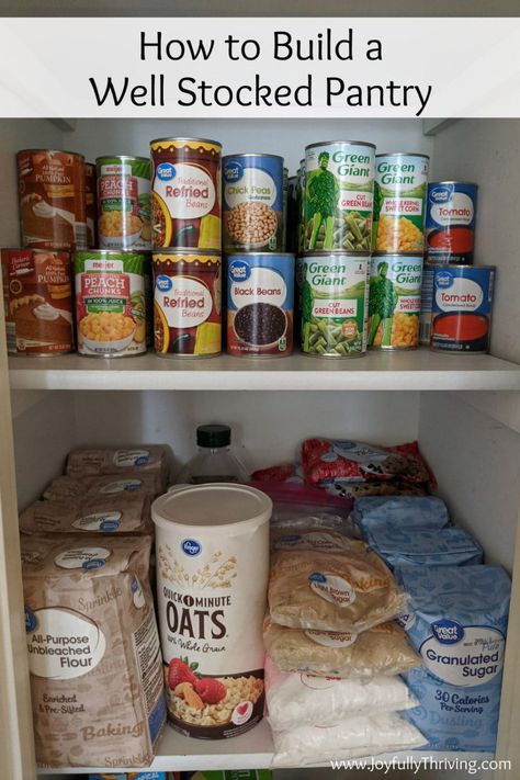 With all the shortages right now, it is more important than ever to build and maintain a well stocked pantry. Here are some great lists and ideas for exactly what to include! #stockpile #pantry #emergencypreparedness Things To Stockpile, Winter Stockpile List, Stock Pantry List, Stocking The Pantry, Well Stocked Fridge, Pantry Supplies List, Pantry Restock List, Pantry Stocking List, Winter Pantry Stock Up List