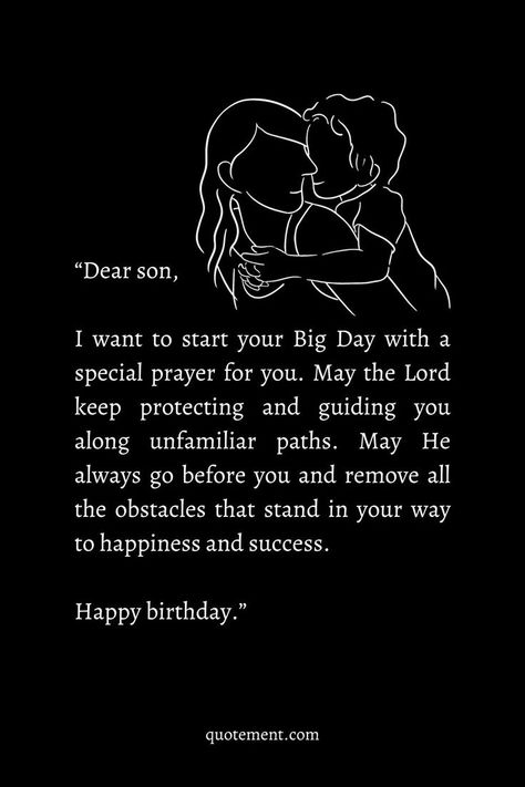 If you were googling birthday prayers to my son and you couldn't find anything spectacular, check out my list for some cool ideas. Birthday Prayer For Son, Birthday Scripture, Birthday Boy Quotes, Prayer For Your Son, Quotes For Your Son, Birthday Wishes Boy, Happy Birthday Prayer, Birthday Prayer For Me, Message To My Son