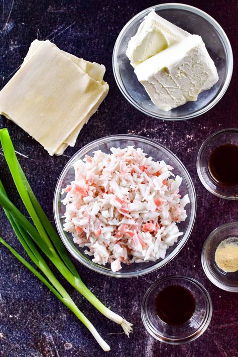 Crab Rangoon Filling, Artificial Crab, Homemade Sweet And Sour Sauce, Crab Puffs, Fried Wonton, Lemon Tree Dwelling, Rangoon Recipe, Crab Rangoon Recipe, Crispy Wonton