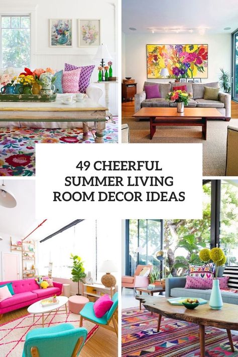 Bright Accents Living Room, Neutral Pop Of Color Living Room, Bright Decor Living Room, Decorating With Color Living Room, Bright Colorful Living Room, Pop Of Color Living Room, Summer Living Room Decor Ideas, Bright Living Room Ideas, Living Room Decor Bright