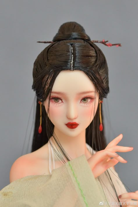 Historical Hairstyles, Hanfu Hairstyles, New Year Hairstyle, Chinese Makeup, Traditional Hairstyle, Fantasy Hair, Chinese Hairstyle, Anime Hair, Asian Hair