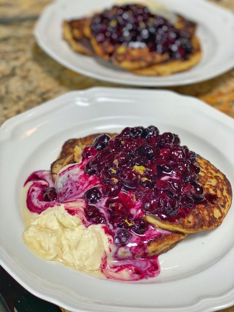 Ricotta Pancakes Keto, Ricotta Recipes Keto, Keto Ricotta Pancakes, Ricotta Lemon Pancakes, Healthy Lemon Ricotta Pancakes, Blueberry Ricotta Pancakes, Lemon Blueberry Pancakes, Lemon Pancakes, Keto Carnivore