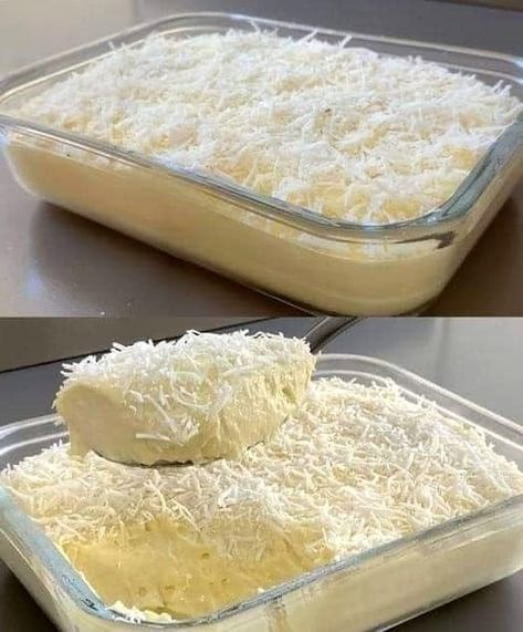 Coconut Cream Dessert, Condensed Milk Desserts, Coconut Milk Pudding, Cream Desserts Recipes, Milk Dessert, Coconut Pudding, Coconut Desserts, Dessert Simple, Cream Desserts