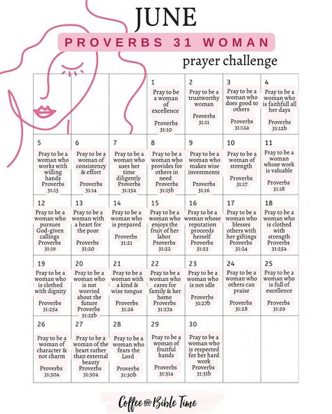 Coffee and Bible Time ® | This month’s FREE prayer challenge is praying through the character qualities of the Proverbs 31 woman! I am SO EXCITED!!!! 🤩🙌 Soak… | Instagram Proverbs 31 Woman Challenge, Proverbs 31 Challenge, Proverbs Challenge, Coffee And Bible Time, Coffee And Bible, Proverb 31, Proverbs Woman, Prayer Challenge, Character Qualities