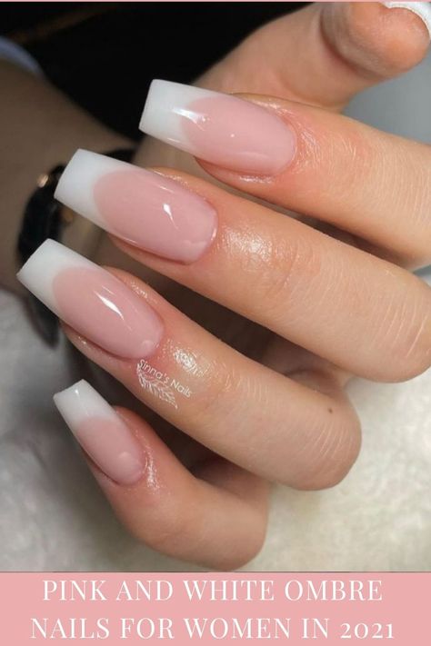 A long time ago, pink and white ombre nails were the most important and elegant. It was in the 90s, of course, when we also bought thick cowboy hoods and fabrics. While it is true that this year’s fashion week is underway again, it is taking on a new shape as a transitional aspect (in place of the subtle threads that we have painstakingly attempted in the past). Pink And White Ombre Nails Square Long, Pink And White French Tip Ombre Nails, Pink And White Gel Nails Long, French Tip Acrylic Nails Pink And White, Pink Acrylic Nails With White Tip, Ombré Pink To White Nails, Pink And White French Tip Nails Long, Light Pink Nails With White Tips, Pink And White Acrylic Nails Coffin