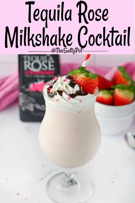 Crockpot Snacks, Strawberry Tequila, Alcoholic Treats, Strawberry Liqueur, Strawberry Cheesecake Ice Cream, Rose Strawberry, Boozy Milkshake, Tequila Rose, Creamy Cocktails