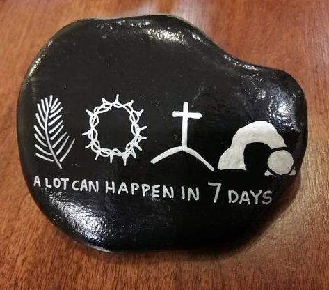 Diy Rock Art, Christian Crafts, Christian Bible Study, Christian Quotes God, Painted Rocks Craft, Church Crafts, Painted Rocks Diy, Rock Painting Ideas Easy, Rock Painting Patterns