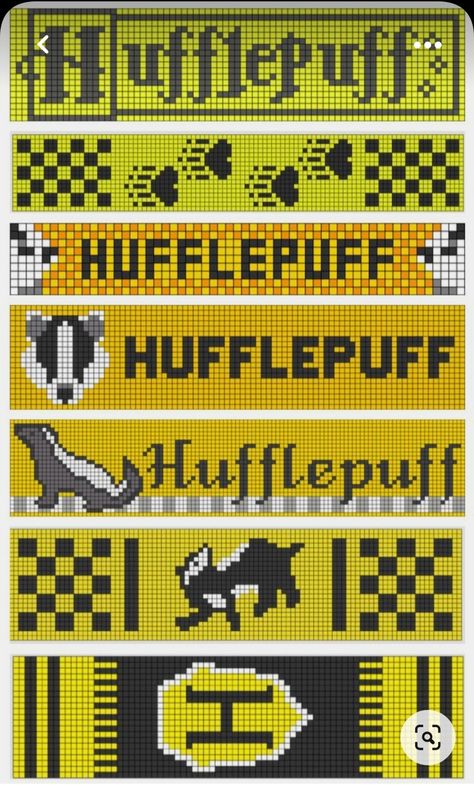 Hufflepuff Cross Stitch, Hufflepuff Crochet, Harry Potter Cross Stitch Pattern, Cross Stitch Harry Potter, Cer Nocturn, Harry Potter Crochet, Art Harry Potter, Bead Loom Designs, Diy Perler Bead Crafts