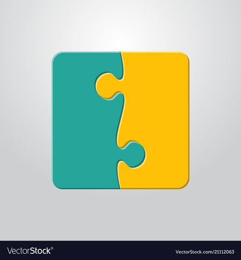 Puzzle Piece Art Drawing, Puzzle Piece Illustration, Puzzle Logo Design Ideas, Puzzle Animation, Jigsaw Card, Puzzle Infographic, 2 Puzzle Pieces, Two Puzzle Pieces, Puzzle Illustration