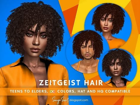 Afro Hair Sims 4 Cc, Sims 4 Afro Hair, Sims 4 Curly Hair, Sims 4 Black Hair, Hair Tint, Sims 4 Cc Folder, Sims 4 Teen, Sims 4 Update, Sims Hair