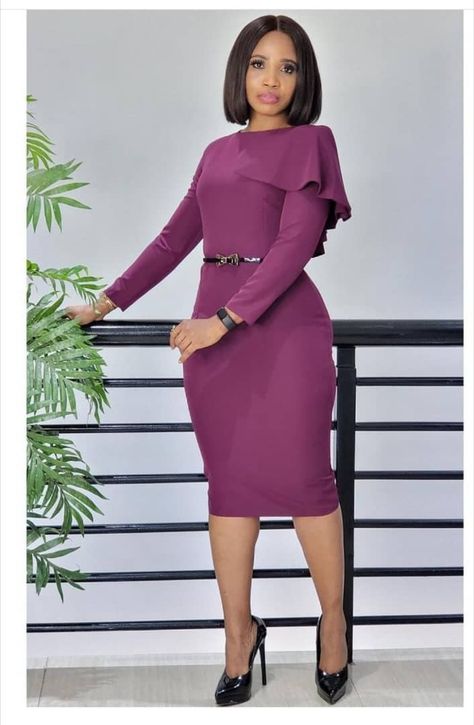 Official Gown For Ladies, Coprate Gown For Women, African Short Dresses, Corporate Attire Women Young Professional, Church Dresses For Women Classy Chic, Smart Casual Outfits For Women, Female Gown, Classy Elegant Wedding Dress, Classy Elegant Wedding