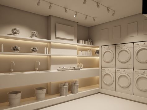 Mansion Laundry Room, Condo Laundry Room, Neoclassic Interior Design, Luxury Laundry Room, Neoclassic Interior, Contemporary Laundry Room, Luxury Laundry, Idol Life, Dream Laundry Room