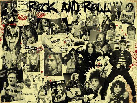 Rock'n'roll - Music Wallpaper (10572532) - Fanpop Christian Rock Music, Rock Collage, Rock And Roll Songs, Rock Background, Punk Wallpaper, Rock Aesthetic, Christian Rock, Music Collage, 80s Rock