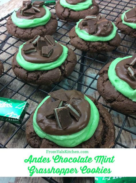 Andes Chocolate, Grasshopper Cookies, Andes Mint Chocolate, Monday Recipes, Xmas Treats, Chocolate Mint, Chocolate Wafers, Chocolate Topping, So Yummy