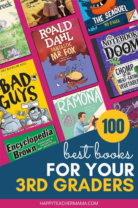 If you have been looking for the ultimate guide of the 100 best chapter books for 3rd graders, then this is it! Discover funny books, wholesome books, and just all-around good books on this reading list. From current top sellers to classic books you read as a child, even your hesitant readers will NOT be disappointed. These are perfect for read alouds and your classroom library. 3rd Grade Chapter Books, Books For 3rd Graders, Wholesome Books, Third Grade Books, Accelerated Reading, 3rd Grade Books, How To Dr, 100 Best Books, Funny Books