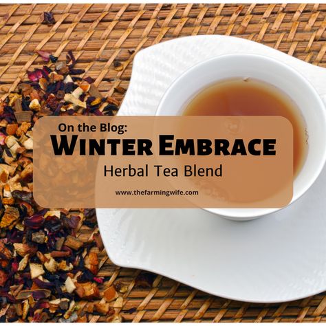 Today on the blog, New recipe alert! Winter Embrace Herbal Tea Blend. Tea Blends Recipes, Sooth Sore Throat, Herbal Teas Recipes, Winter Tea, Ginger And Cinnamon, Cinnamon Chips, Cold Symptoms, Herbal Tea Blends, Licorice Root