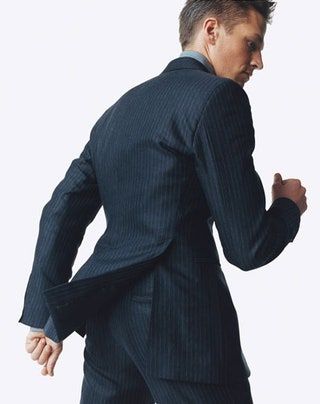 Double Breasted Tuxedo, Gq Fashion, Dark Suit, Armani Suits, Wrinkled Clothes, Fashion Suits For Men, Pinstripe Suit, African Fashion Dresses, Sports Jacket