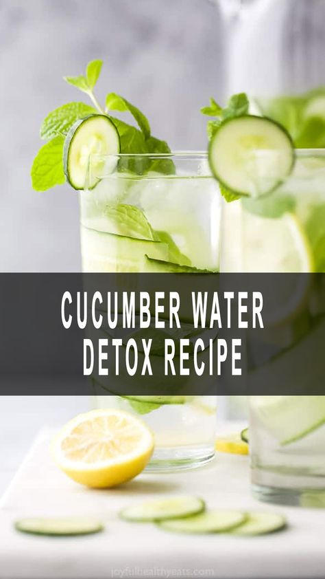 Cucumber Water Detox Recipe Cucumber Water Benefits, Cucumber Infused Water, Cucumber Drink, Cucumber Detox Water, Water Detox, Water Per Day, Water People, Cucumber Water, Detox Water Recipes