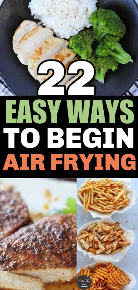 Just entering the world of air fryers? This list of 22 easy and quick recipes is just the advice and tips that you need to begin air frying! You will be making air fryer recipes like a pro in no time. All healthy and tasty meals that you will love and want to make again! Air Fryer Recipes For Beginners, Easy And Quick Recipes, Easy Air Fryer Recipes, Tasty Meals, Easy Air Fryer, Air Fryer Healthy, Fried Vegetables, Air Fryers, Air Fryer Chicken