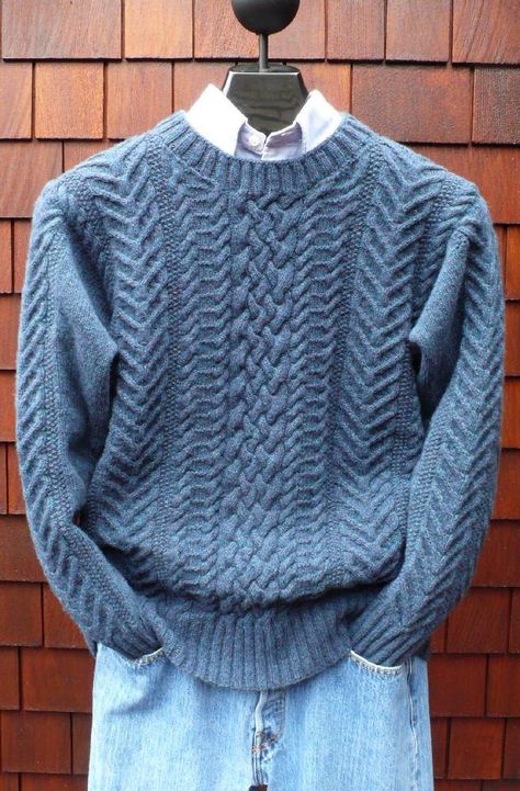 Pullover Knitting Pattern, Knitting For Men, Aran Knitting, Aran Knitting Patterns, Mens Sweaters, Men's Knitwear, Knitting Sweaters, Stitch Work, Sweater Patterns