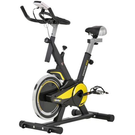 If you're looking for a vibrant and effective way to exercise, why not try this stationary bike from HOMCOM. The frame is made from heavy-duty steel, with a 10kg flywheel: it moves smoothly and is quiet when in use. The slim cycle's seat and handlebar height are adjustable to set to a level right for you. The adjustable resistance level means you can customize the intensity. Comes with an LCD, tracking the time, distance, etc. The gateway to exercising at home with this stylish cycling machin... Exercising At Home, Bike Indoor, Indoor Bike Trainer, Indoor Bike Workouts, Bike Trainer, Cardio Machines, Fitness Outfit, Indoor Bike, Exercise Routine