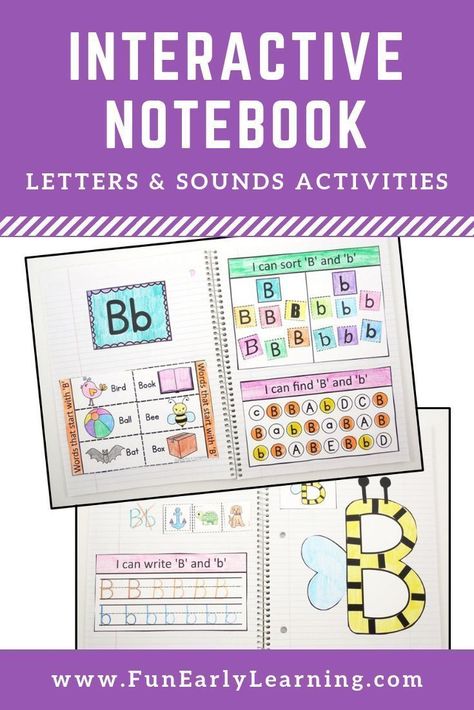 Interactive Notebook for learning letters and phonics! Fun, hands-on activities for letter identification, letter formation, phonics, letter sounds, and writing! Perfect for preschool, prek, kindergarten, RTI, and early childhood. #interactivenotebook #funearlylearning Family Activities Kindergarten, Family Activities Preschool, Letter Sound Activities, Literacy Activities Kindergarten, Infant Lesson Plans, Letters And Sounds, Social Stories Preschool, Interactive Journals, Letter Identification