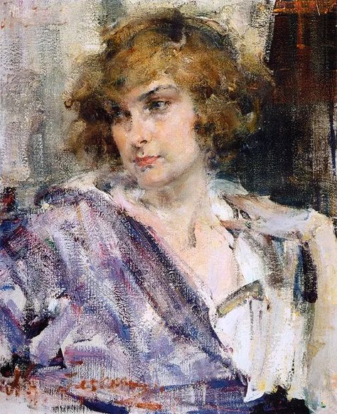 Nicolai Fechin. Portrait Of Isabel Nikolai Fechin, Nicolai Fechin, Painting Subjects, Russian Artists, Art How, Modern Artists, Old Master, Artist Websites, Unframed Art