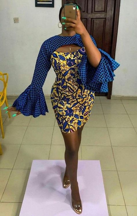 Ankara Dress Designs, Ankara Short, Ankara Short Gown Styles, Ankara Dress Styles, African Print Dress Ankara, African Print Clothing, Short African Dresses, African Fashion Skirts, Afrikaanse Mode