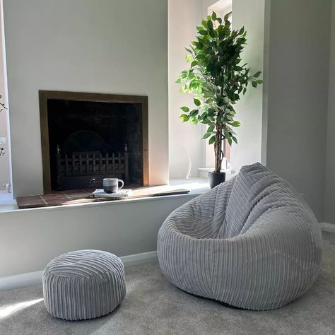 Dive into comfort with our platinum grey jumbo cord bean bag! 😍 Comfy, cosy, and oh-so-stylish, it's the perfect addition to your relaxation corner. Get ready to lounge in luxury! #rucomfy #rucomfyBeanbags #MadeInBritain #ComfyVibes #CosyCorner #BeanBagLove Relaxation Corner, Cosy Corner, Platinum Grey, Bean Bag, Get Ready, Relaxation, Platinum, Lounge, Sofa