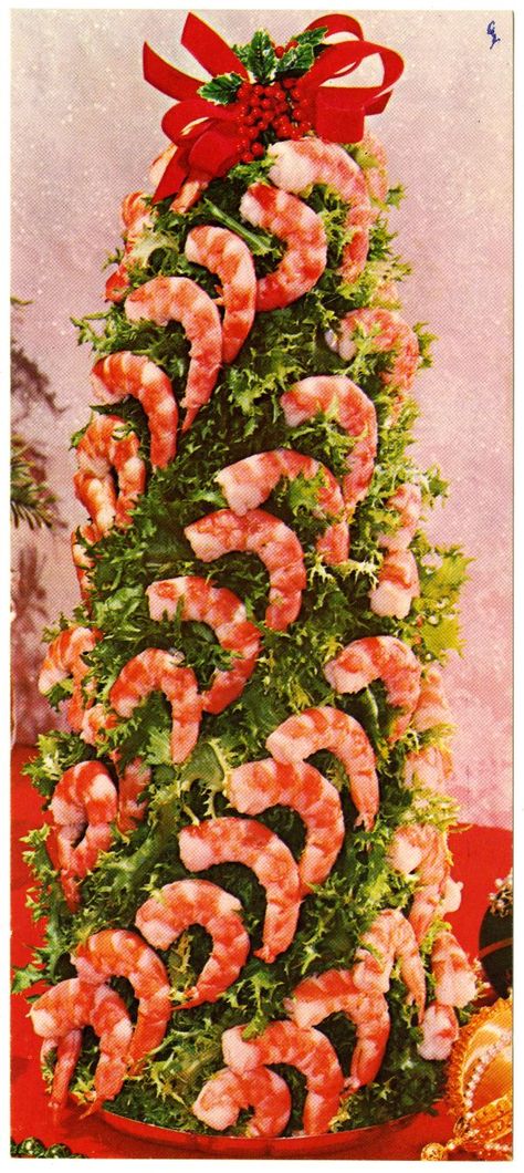 Florida Memory - Recipe card for Shrimp Christmas Tree and Cocktail Sauce Shrimp Christmas, Christmas Tree Food, Holiday Meal Planning, Funny Christmas Tree, Shrimp Appetizers, Christmas Entertaining, Shrimp Cocktail, Dinner Appetizers, Xmas Food