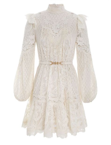 Zimmermann Concert Textured Lace Mini Cream Dress, Lace Mini Dress, Classy Outfits, Online Clothing, Lace Detail, Lace Dress, Designer Dresses, Short Dresses, Ready To Wear