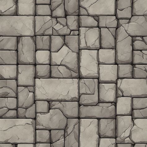 Floor Texture Drawing, Tile Swatches, Castle Bricks, Dnd Assets, Stone Floor Texture, Video Game Backgrounds, Dnd Dungeon, Stone Game, Rock Floor