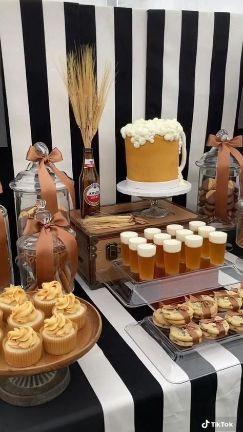 Beer Themed Birthday Party, Beer Birthday Party, Husband 40th Birthday, Mens Birthday, 30th Birthday Decorations, 50th Birthday Decorations, Oktoberfest Party, Beer Theme, Mens Birthday Party