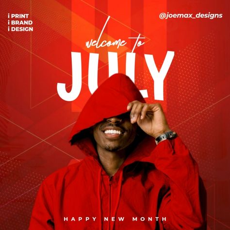 🌟 Happy New Month! 🌟 As we welcome July, let's embrace new beginnings and opportunities! 🎉✨ Let's make this month amazing together! 🚀 #joemaxdesigns #newmonthflyer #july #flyerdesign #flyer Red Flyer Design, Red Background Design, New Month Flyer Design, New Month Flyer, Welcome July, Happy New Month, July Crafts, New Month, Brand Me