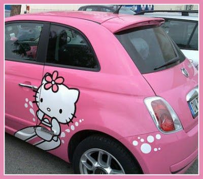 Just ANOTHER reason why I want a FIAT!!! 5ooblog | FIAT 5oo: New Fiat 500 - Hello Kitty New Fiat, Hello Kitty Car, Car Deco, Charmmy Kitty, Pink Stuff, Fiat 600, Girly Car, Kitty Stuff, Paw Patrol Nickelodeon