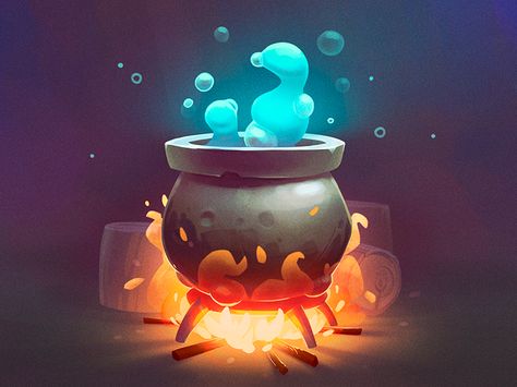 Environment Design: Magic Pot. illustrator creative agency magic pot game art environment illustration graphic design digital art cg design Idle Game, Props Concept, 2d Game Art, Props Art, Casual Art, Game Props, Game Illustration, 3d Drawings, Game Concept Art