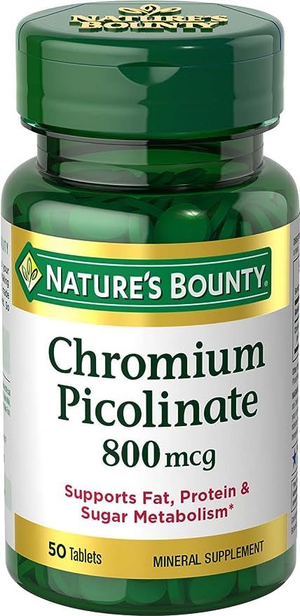 Amazon.com: Nature's Bounty Chromium Picolinate 800 Mcg., Tablets, 50-Count : Everything Else Protein Metabolism, Chromium Picolinate, All Vitamins, Cvs Pharmacy, Healthy Blood Sugar Levels, Nature's Bounty, Diet Supplements, Blood Sugar Levels, Health Education