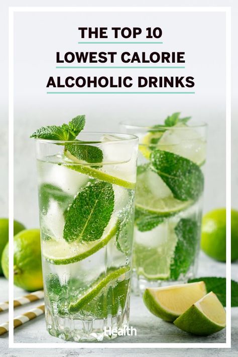 Whether you love wine, beer, or fancy mixed drinks, here's a quick guide to the healthiest options you can order (or make at home). #lowcaldrinks #alcoholicdrinks #cocktails Low Cal Alcoholic Drinks, Low Calorie Mixed Drinks, Light Alcoholic Drinks, Low Sugar Alcoholic Drinks, Healthy Mixed Drinks, Low Calorie Alcohol, Low Cal Drinks, Low Calorie Alcoholic Drinks, Healthy Alcohol