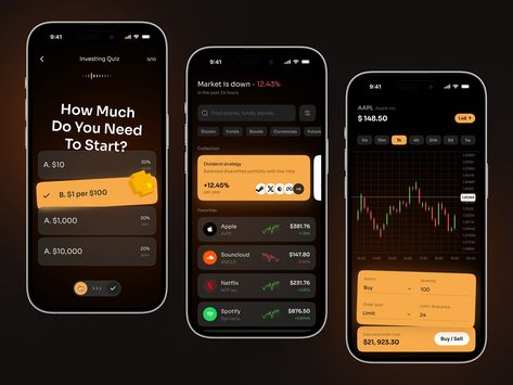 Mobile Trading App by Ronas IT | UI/UX Team on Dribbble Ui Design Mobile, Trading App, Onboarding Process, App Ui Design, App Ui, Ui Design, App Design, Global Community, Mobile App