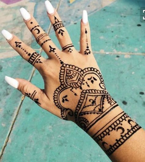 Tattoo Ideas Henna, Hanna Tattoo, Henne Tattoo, Henna Hands, Jagua Henna, Cute Henna, Tato Henna, Henna Tattoo Hand, Henna Tattoo Designs Hand