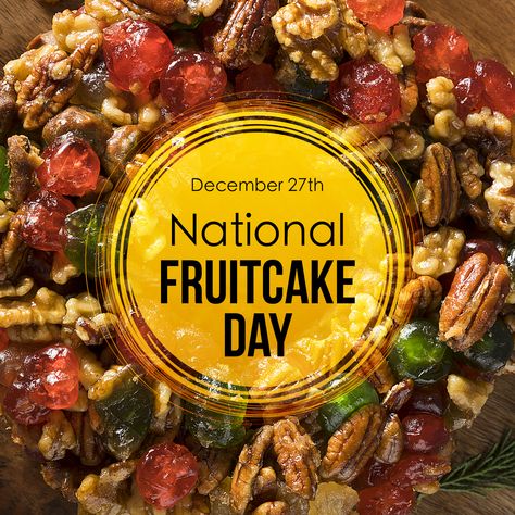 This always a big debate during the holiday season. Which side are you pro fruitcake or anti fruitcake? Did you know that fruitcake is the original wedding cake in Europe? Not the type pictured here but still a fruitcake. #NationalFruitcakeDay #lovefruitcake High School Choir, Tupperware Products, Posting Ideas, National Day Calendar, Day Calendar, Fruit Cakes, Red Aspen, December Holidays, Cake Day