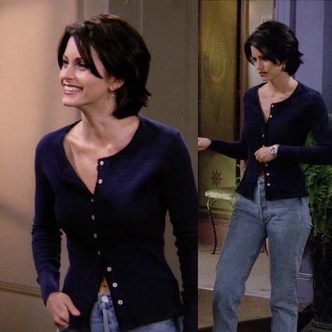 90s Haircuts, Friends Outfit, Friends Outfits, Short Hair Inspo, Short Grunge Hair, Courtney Cox, Mode Hippie, Really Short Hair, Monica Geller