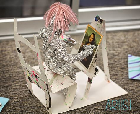 smART Class Foil Sculptures, Special Needs Art, Toddler Projects, Summer Art Projects, Smart Class, Elementary Art Projects, School Art Projects, Middle School Art, Art Lesson Plans