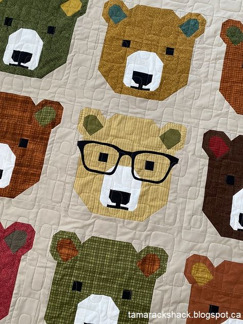 Elizabeth Hartman Patterns, Bear Quilt Block, Bear Quilt Pattern, Polar Bear Quilt, Big Sky Bear Quilt Pattern, Black Bear Quilt Pattern, Bjorn Bear Quilt, Teddy Bear Quilt Pattern, Quilted Bear Store