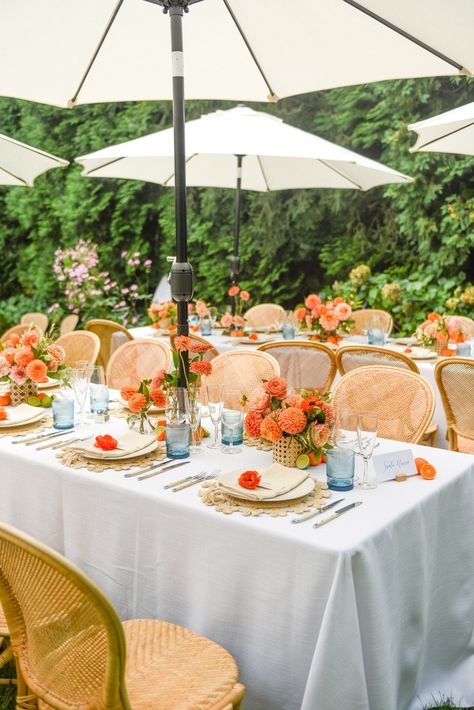 Summer Bridal Shower Themes, Italian Bridal Showers, Bridal Shower Venues, Backyard Bridal Showers, Garden Party Bridal Shower, Bridal Shower Inspo, Garden Bridal Showers, Summer Bridal Showers, Blue Bridal Shower