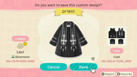 Nun Outfit, Priest Robes, Pharaoh Costume, Animal Crossing Qr, Animal Crossing, Custom Design, Coding, Clothes Design, Animals