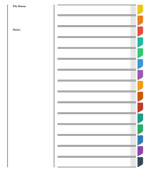 Index Tab Dividers Templates Section Divider Page Design, Index Template, Printable Tabs, Document Organization, Index Paper, Binder Tabs, A6 Planner, Tab Dividers, Daily Planner Printables Free