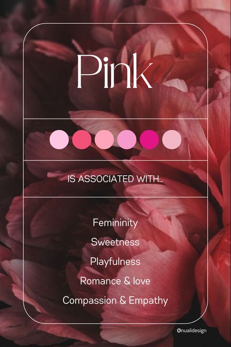 Pick out the right colors for your upcoming design project and make a brand identity using color theory. This will help create a consistent and attractive look to your work. Pink Color Psychology, Pink Color Meaning, Aesthetic Canva Templates, Templates For Instagram, Shop Aesthetic, Color Meanings, Nice France, Color Psychology, World Of Color