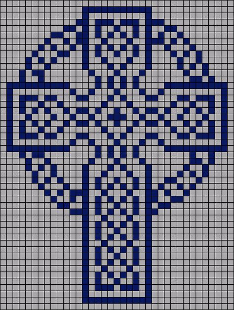 Alpha pattern #9373 | BraceletBook Christian Alpha Patterns, Cross Friendship Bracelet Pattern, Cross Stitch Celtic, Irish Cross Stitch, Christian Cross Stitch Patterns, Celtic Cross Stitch, Crochet Patterns Filet, Christian Cross Stitch, Celtic Patterns