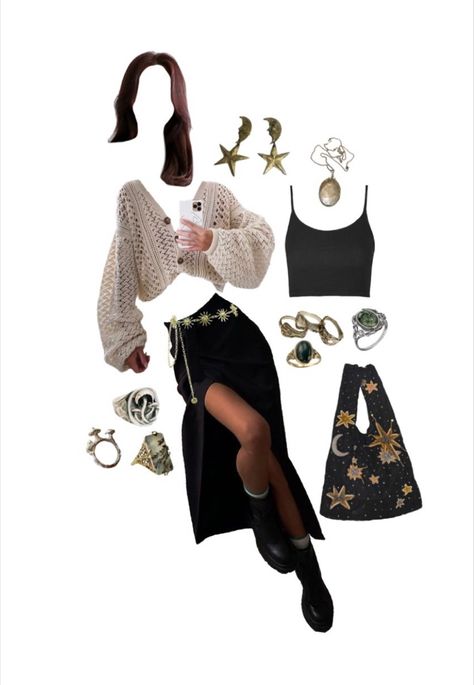 Subtle Witchy Outfits, Everyday Witchy Outfit, Witchy Party Outfit, Cute Witchy Outfits, 90s Glam Fashion, Witchy Outfits Casual, Casual Witch Outfit, Witchy Outfit Ideas, Spiritual Aesthetic Fashion